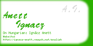 anett ignacz business card