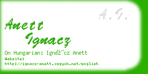 anett ignacz business card